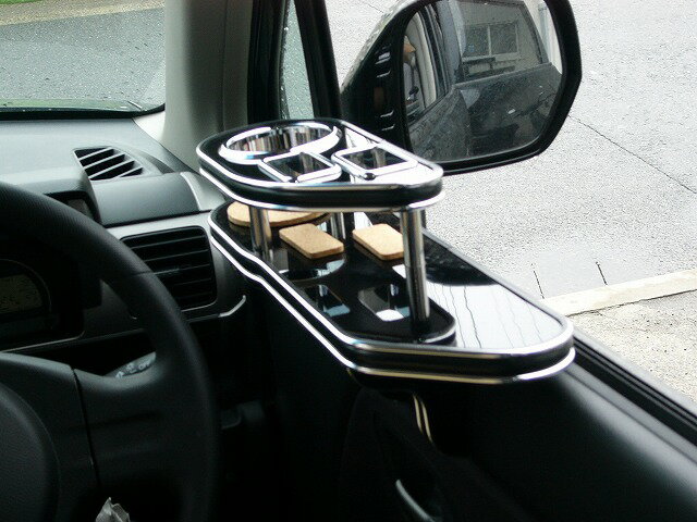 【期間限定20％OFF】ゼストサイドテーブル 運転席側 カスタム カスタムパーツ 車内収納 高級感 インテリア性 ドリンクホルダー付き 日本製 自社製作 職人仕上げ カーアクセサリー カー用品 車用収納