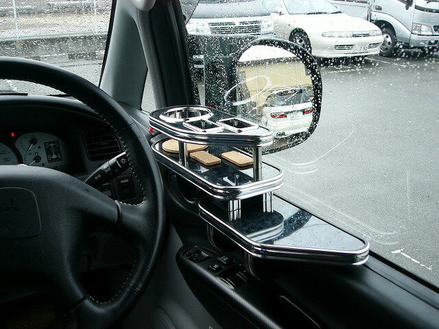 デリカスペースギア サイドテーブル運転席側 カスタム カスタムパーツ 車内収納 高級感 インテリア性 ドリンクホルダー付き 日本製 自社製作 職人仕上げ カーアクセサリー カー用品 車用収納