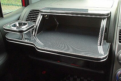 【期間限定20％OFF】モビリオ(01/12〜）フロントテーブル ワンカップタイプ カスタム カスタムパーツ 車内収納 高級感 インテリア性 ドリンクホルダー付き 日本製 自社製作 職人仕上げ カーアクセサリー カー用品 車用収納