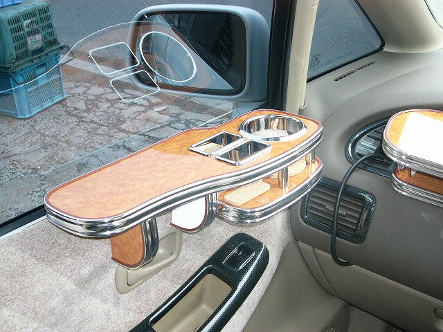 【期間限定20％OFF】RA1/5オデッセイサイドテーブル 助手席側 カスタム カスタムパーツ 車内収納 高級感 インテリア性 ドリンクホルダー付き 日本製 自社製作 職人仕上げ カーアクセサリー カー用品 車用収納