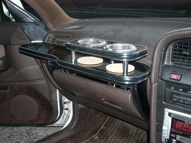 【期間限定20％OFF】マーク2(88/8〜)フロントテーブル カスタム カスタムパーツ 車内収納 高級感 インテリア性 ドリンクホルダー付き 日本製 自社製作 職人仕上げ カーアクセサリー カー用品 車用収納