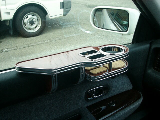 HEセンティアサイドテーブル 助手席側 カスタム カスタムパーツ 車内収納 高級感 インテリア性 ドリンクホルダー付き 日本製 自社製作 職人仕上げ カーアクセサリー カー用品 車用収納