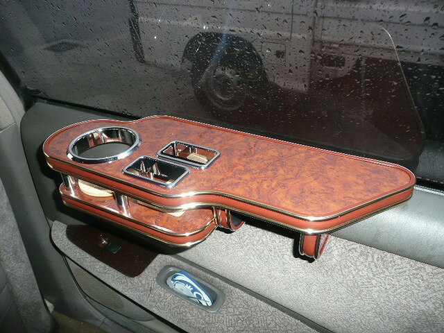 【期間限定20％OFF】100系マーク2 サイドテーブルセカンド右側 カスタム カスタムパーツ 車内収納 高級感 インテリア性 ドリンクホルダー付き 日本製 自社製作 職人仕上げ カーアクセサリー カー用品 車用収納