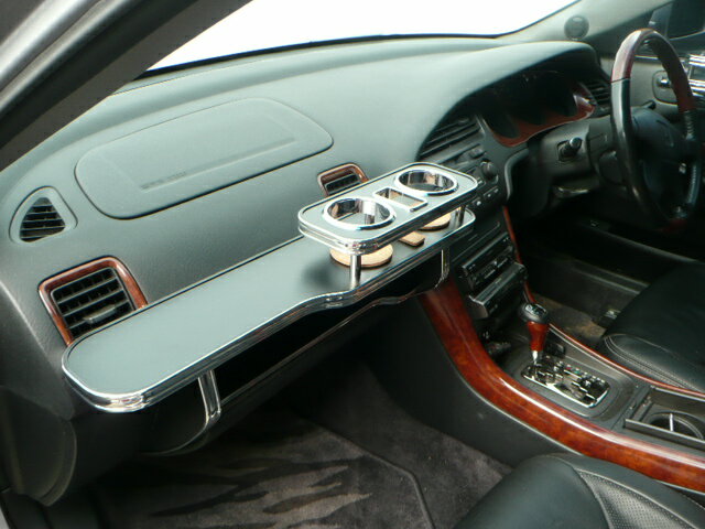 3色から選べる UA4/5インスパイア(98/10〜)フロントテーブル カップ2個仕様 カスタム カスタムパーツ 車内収納 高級感 インテリア性 ドリンクホルダー付き 日本製 自社製作 職人仕上げ カーアクセサリー カー用品 車用収納