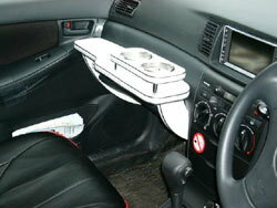 22色から選べる カローラフィールダーMC前(00/8〜)フロントテーブル カップ2個仕様 カスタム カスタムパーツ 車内収納 高級感 インテリア性 ドリンクホルダー付き 日本製 自社製作 職人仕上げ カーアクセサリー カー用品 車用収納