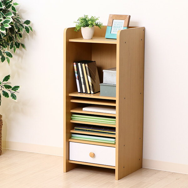 【送料無料】収納家具 リビングラック ハイタイプ NORM 可動棚 引出し 本棚 収納棚 棚 本収納 ファイル..