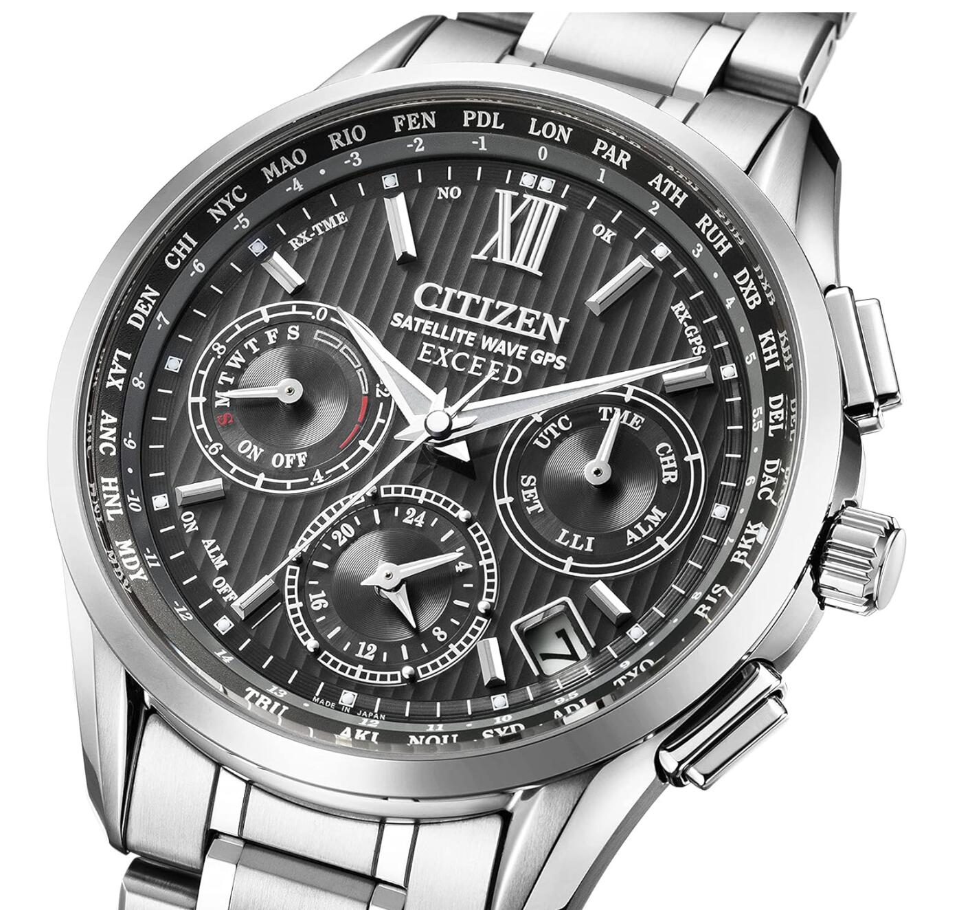 50 OFF 半額 数量限定価格 Citizen 腕時計 エクシード CC4030-58E メンズ シルバー パーペチュアルカレンダー 衛星電波受信機能 デュアル球面サファイアガラス チタン チタンニウム