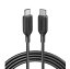 [Anker]アンカーPowerLine III USB-C USB-C 2.0 ケーブル (6ft／1.8m) 超高耐久 60W USB PD対応 MacBook Pro/Air iPad Pro Galaxy 等対応ホワイト ブラック