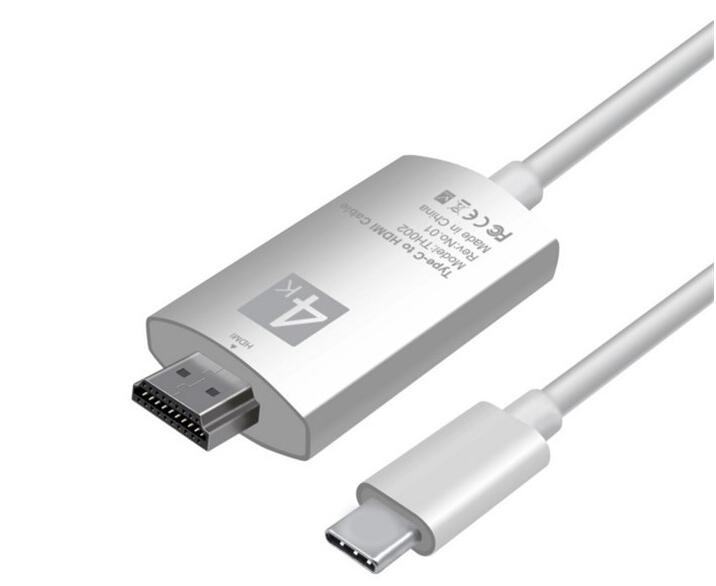 USB Type-C to HDMI変換ケーブル 2M 接続ケーブル 4K高解像度 Type C HDMI変換アダプター Thunderbolt3対応 40Gbps高速転送 設定不要 MacBook Air 2020/2019/2018、MacBook Pro、iPad Pro 2020/2019/2018