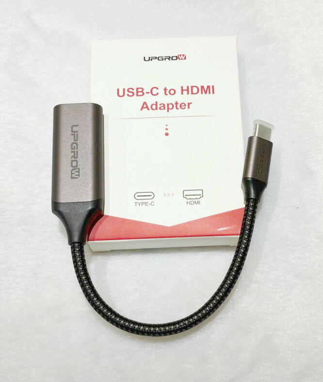 USB-C & HDMI 変換アダプタ 【4K (30Hz) 対応】編込み 耐久性抜群 USB Type C HDMI 変換アダプタ iphone15 Macbook Pro/MacBook Air/iPad Pro/Chromebook/Pixel/XPS/Galaxy 他対応 スペースグレー アルミニウム