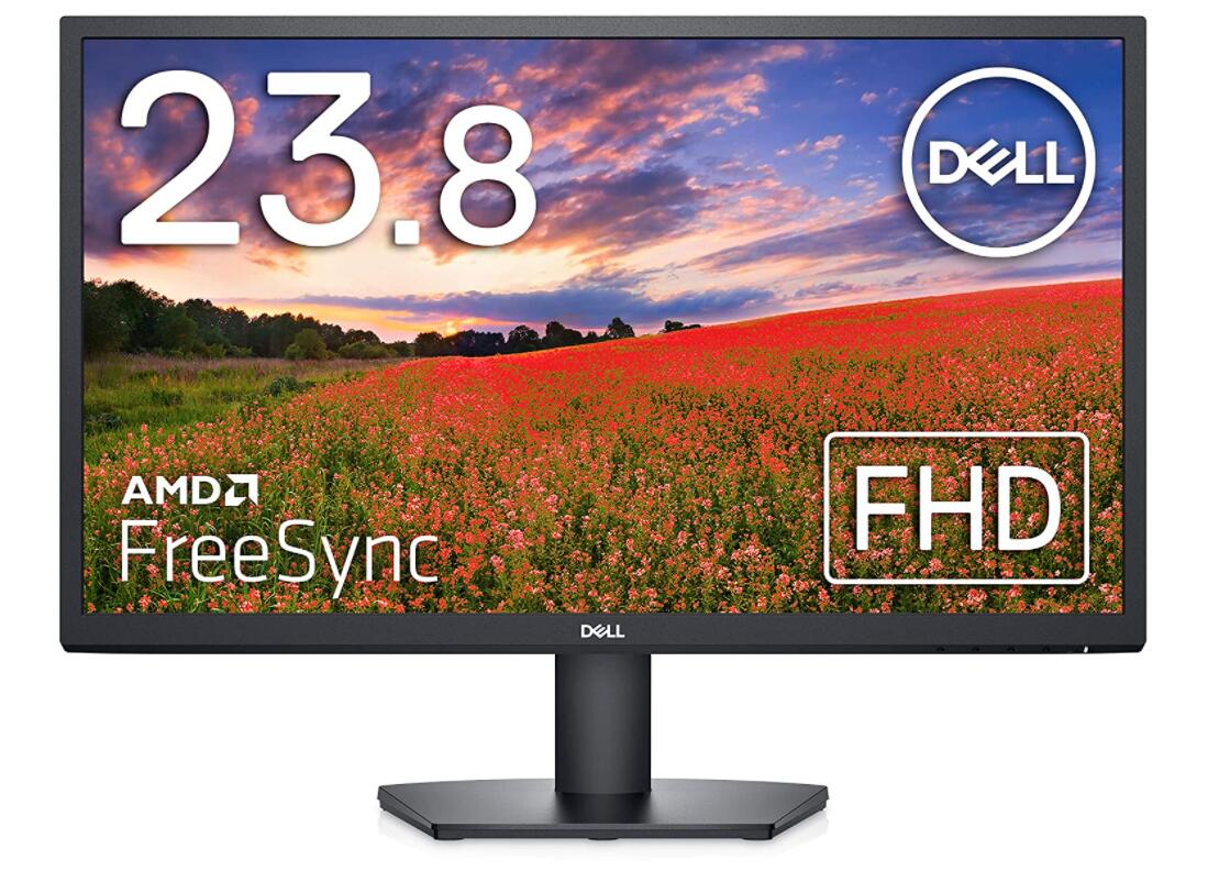 Dell モニター 23.8インチ SE2422H(3年間交換保証/CIE1931 72 /AMD FreeSync™/フルHD/非光沢/HDMI,VGA)