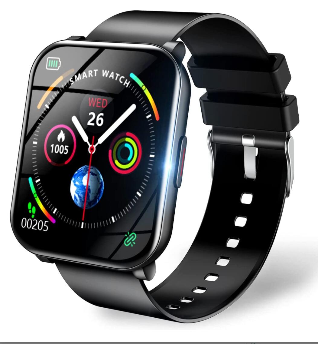 【 3色ベルト付き 1.69インチ大画面 】 スマートウォッチ　 Bluetooth5.0 ストップウォッチ 活動量計 歩数計 目覚まし時計 スポーツウォッチ IP67防水 24種スポーツ smart watch メンズ レディース