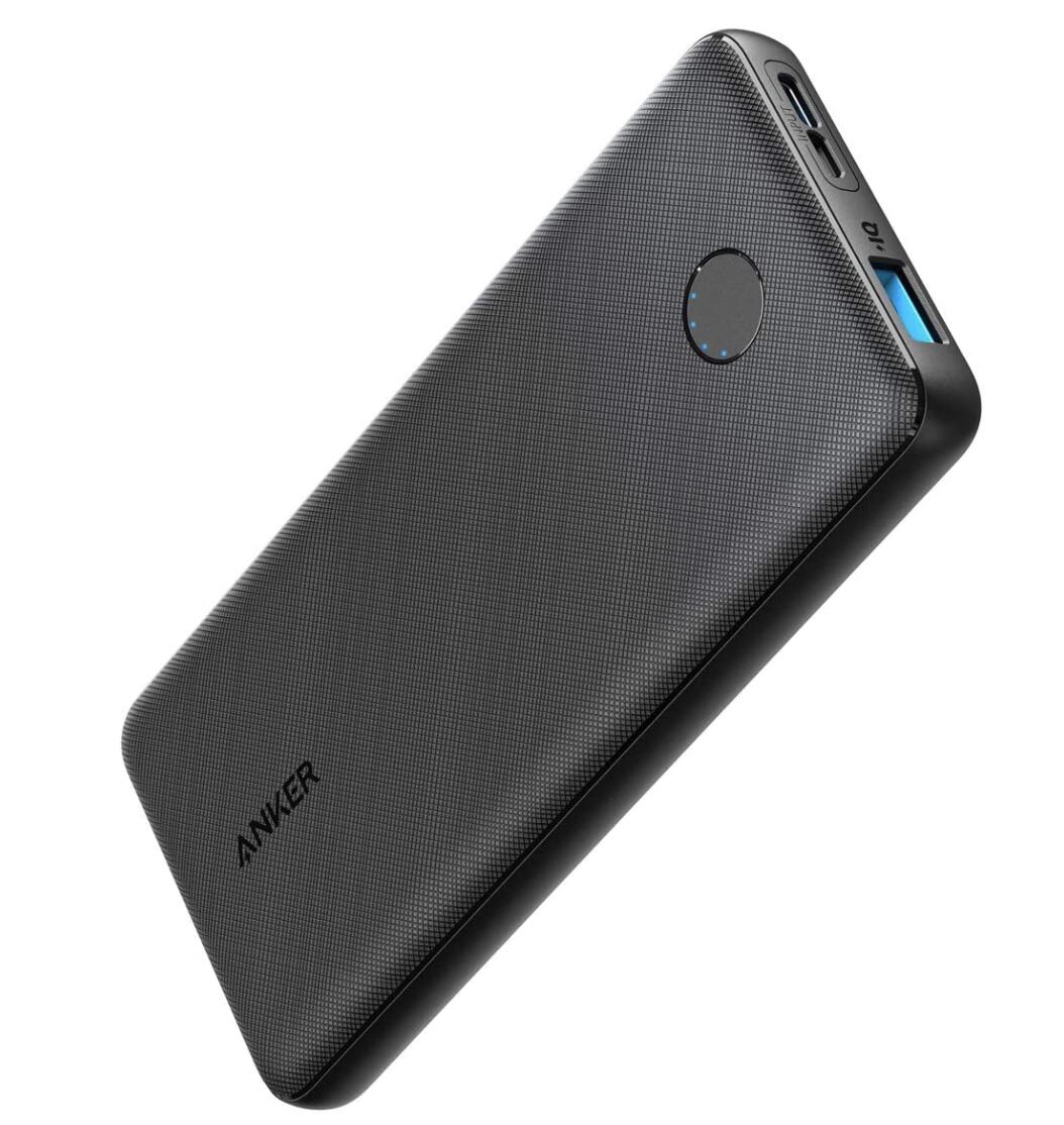 モバイルバッテリー（5000円程度） Anker PowerCore Slim 10000（モバイルバッテリー 大容量 薄型 10000mAh）【USB-C入力ポート/PSE技術基準適合/PowerIQ ＆ VoltageBoost/低電流モード搭載】iPhone ＆ Android 各種対応（ブラック）