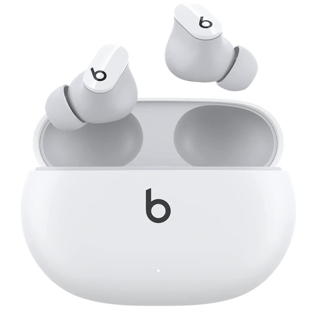 BEATS イヤホン Beats Studio Buds ホワイト ワイヤレスノイズキャンセリングイヤホン – アクティブノイズキャンセリング、IPX4等級、耐汗仕様のイヤーバッド、AppleデバイスとAndroidデバイスに対応