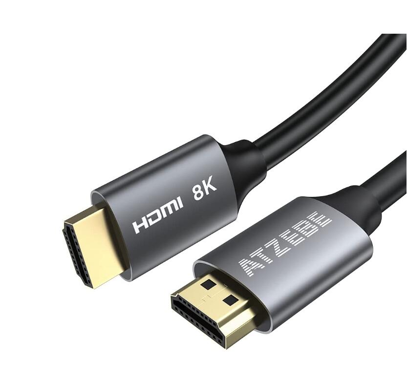 ̸ ATZEBE 8K HDMI ֥ 2᡼ȥ HDMI 2.1 ֥ ȥϥԡ48 Gbps 8K 60Hz 4K 120Hz HDR 4:4:4 3D eARC CEC HDCP2.2 TV/PS4/PS3/Xbox/PCб 24KåƼץ饰ߥ˥