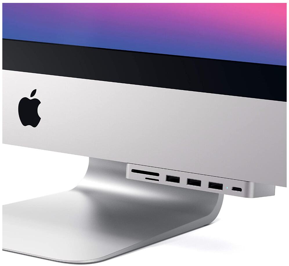 Satechi USB-C Nvnu (Vo[) (2017/2019/2020 iMac/iMac ProΉ) USB-Cf[^ USB-A3.0 Micro/SD[_[ (2021 iMac͔Ή)