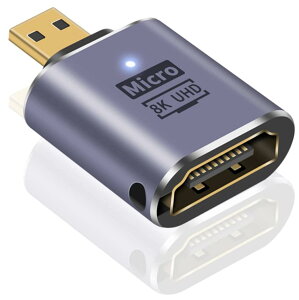 Micro HDMI to HDMIѴץ 8K@60Hz ޥHDMI ʥto HDMI ʥ᥹Ѵץ (D to A) GoPro7 6 5/ PC/ƥ TV/ǥ/ӥǥ  ʤɤб 1