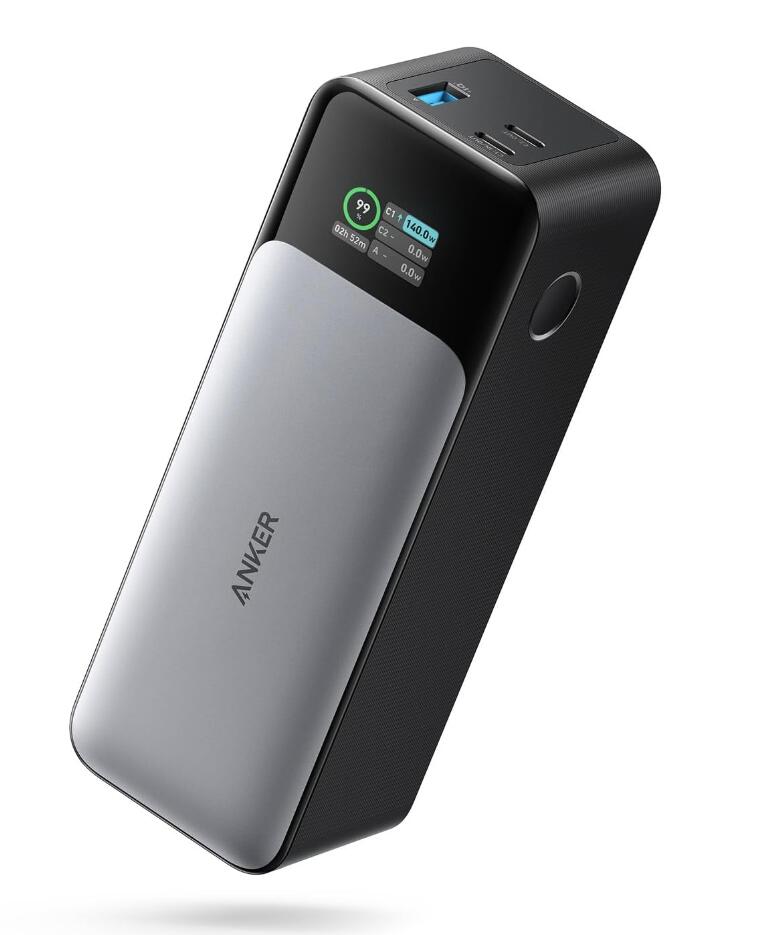 Anker 737 Power Bank (PowerCore 24000) (24000mAh / 大容量モバイルバッテリー) 【USB PD 3.1 対応/PSE技術基準適合/USB-C入力対応 / 140W出力】MacBook PD対応Windows PC iPad Pro iPhone Galaxy Android スマートフォン ノートPC 各種 その他機器対応