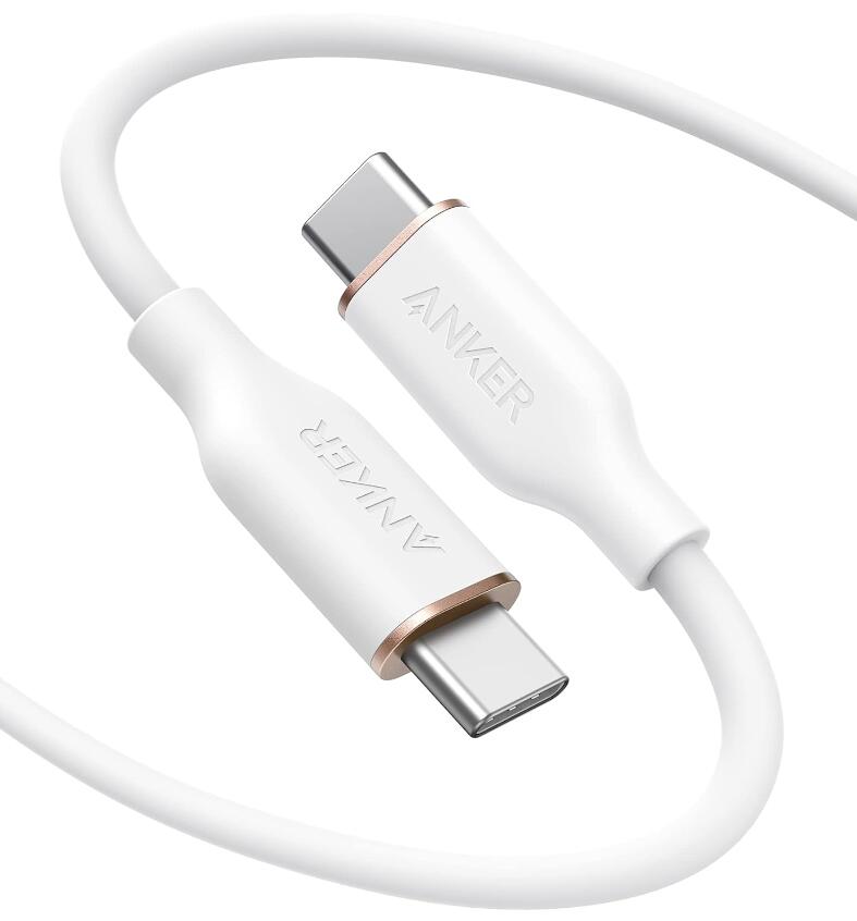 Anker PowerLine III Flow USB-C & USB-C P[u ( zCg 1.8m 0.9m) Anker܂ȂP[u 100W oht USB PDΉ VRfލ̗p Galaxy iPad Pro MacBook Pro/Air eΉ