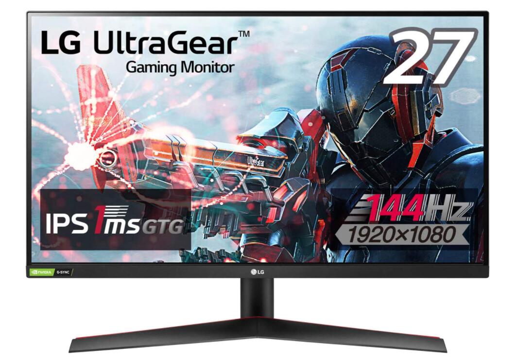 LG フレームレス ゲーミングモニター UltraGear 27GN600-B 27インチ/フルHD/IPS/144Hz/1ms(GtoG)/G-SYNC Compatible,FreeSync Premium/HDR/HDMI×2,DP