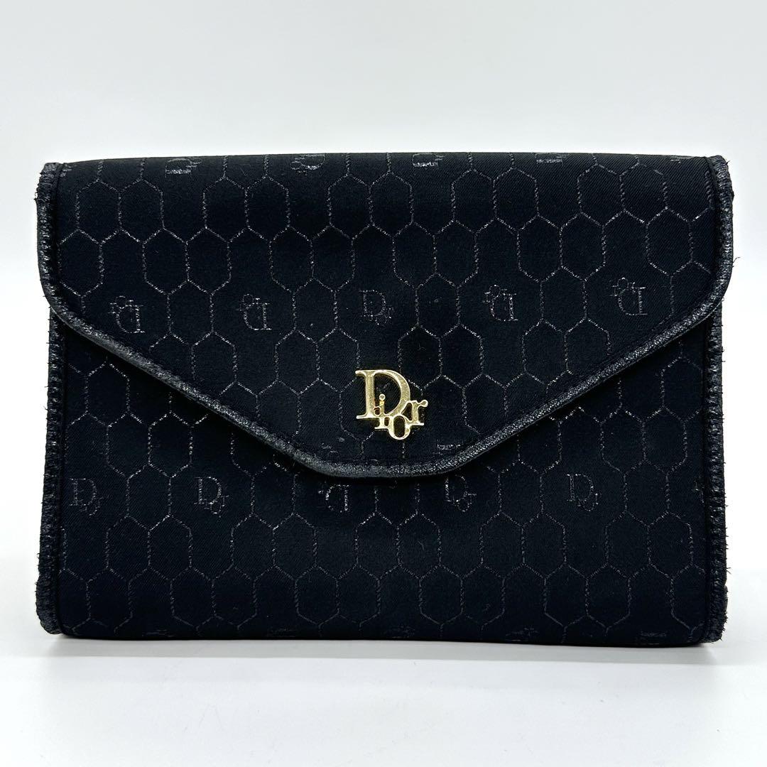 Dior ディオール チェーン ショルダーバッグ ハンドバッグ ハニカム 黒