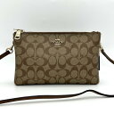 COACH コーチ ショルダーバッグ シグネチャー レイラ ブラウン ベージュ