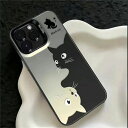 iPhone15 proケース iFace風 アート黒猫ベアケース iphone14 pro max 13pro アイフォン12 ケース アート黒猫 2024新型ケース 耐衝撃 全面保護 指紋に強い