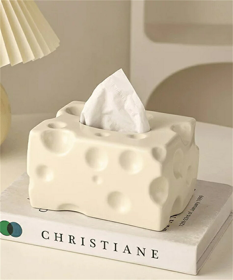 ティッシュケース ティッシュBOX チーズ チーズモチーフ スクエア ミニ 韓国 インテリア 雑貨 テーブル上 韓国ファッション 春 夏 秋 冬 オフィス カジュアル キッチン ホーム 寝室 レトロ