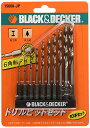 ブラックアンドデッカー(BLACK+DECKER) 6角軸ドリルビット 10本 セット DIY 電動工具 穴あけ 締付工具 金属 木材 プラスチック 穴開け 1...