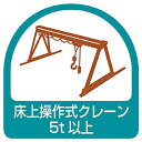 ユニット ステッカー 床上操作式クレーン5t以上・2枚1シート・35X35 85169