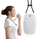 AirTamer A315W 高度な充電式ポータブル空気マイナス イオン発生器 |実証済みのパフォーマンス、ホワイトとブラック レザー トラベル ケース