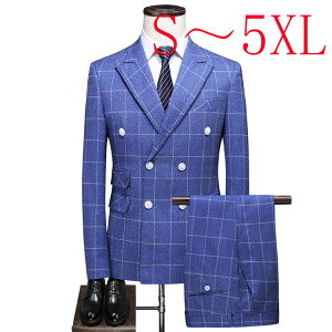 成人式 スリーピーススーツ メンズ 紳士服 秋物 秋冬 チェック柄 スーツ メンズ スリーピース スーツ メンズ ダブルスーツ メンズ チェック グレー ベスト付き 入学式 スリーピーススーツ 3ピース スーツ 大きいサイズ 男性 男の子 灰色 大きいサイズ安売り