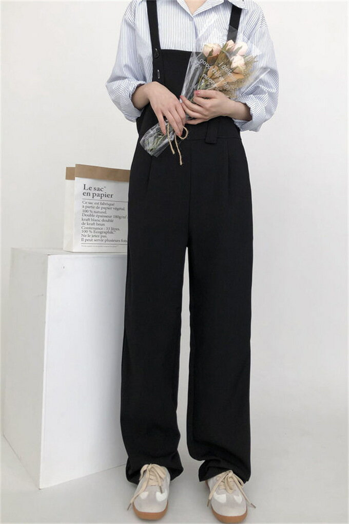 サロペット レディース ロング丈 ワイドパンツ オーバーオール つなぎ ボトムス 大きいサイズ レイヤード パンツ ゆったり ポケット付き カジュアル 無地 ブラック 着痩せ 薄手 通勤 通学 20代 30代 40代 春 春服 春物 夏 夏服 夏物 新作 送料無料