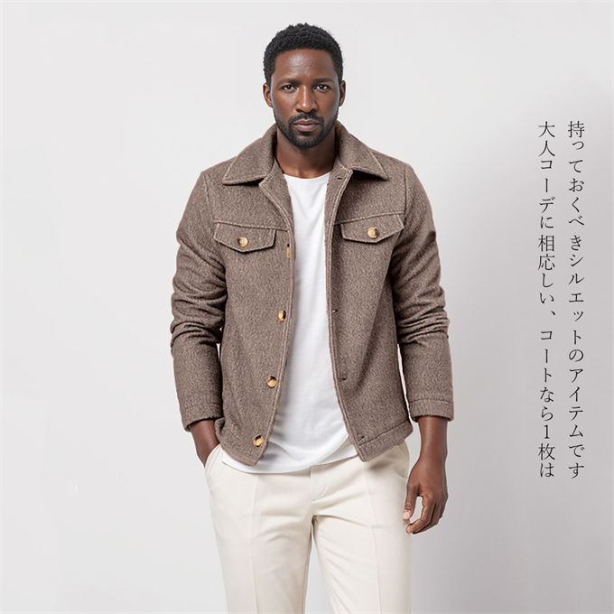 ラシャコート ラシャ メンズ チエスターコート ジャケット ショート丈 カジュアル シングル 無地 通勤 アウター 紳士服 防寒 保温 カッコイイ ファッション 羽織 かっこいい カジュアル スリム 秋冬新作 送料無料