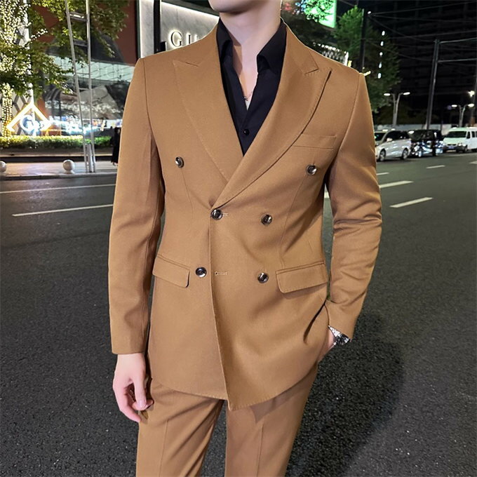 セットアップ スーツ メンズ スリーピーススーツ 成人式 紳士服 秋物 秋冬 スーツ セットアップスーツ スラックス 細身 スリーピーススーツ ビジネス 結婚式 入学式 男性用 (ジャケット+パンツ)