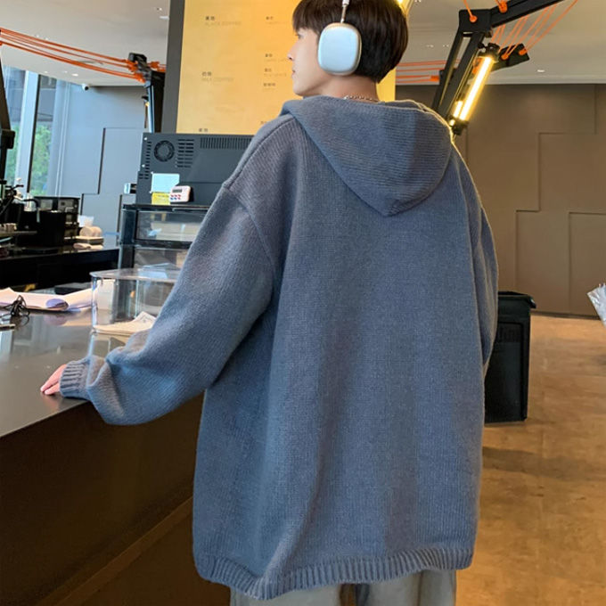 カーディガン メンズ ニットカーディガン セーター ボタン フード付き 暖かい しっかり生地 伸縮性 大きいサイズ トップス カジュアル アウター 秋 冬 カーデ 男性 服 ゆったり ファッション 送料無料