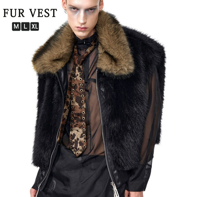 ファーコートメンズファーベスト毛皮...