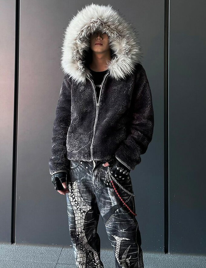 ボアジャケット メンズ ボアブルゾン もこもこ ふわふわ 中綿ジャケット 冬 おしゃれ フード付き 防寒 長袖 ボアコート おしゃれ トップス 大きい サイズ ストリート系 ジャケット アウター 厚手 冬物 送料無料