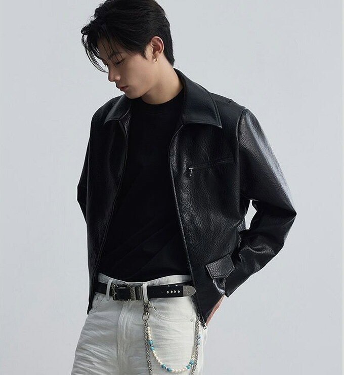 レザージャケット メンズ 長袖 レザーコート PUレザー ジャケット 折り襟 無地 春 秋 アウター 合成皮革 スリム アウター ショート丈 ブルゾン ファッション ストリート かっこいい 通勤 通学 春 秋冬 送料無料