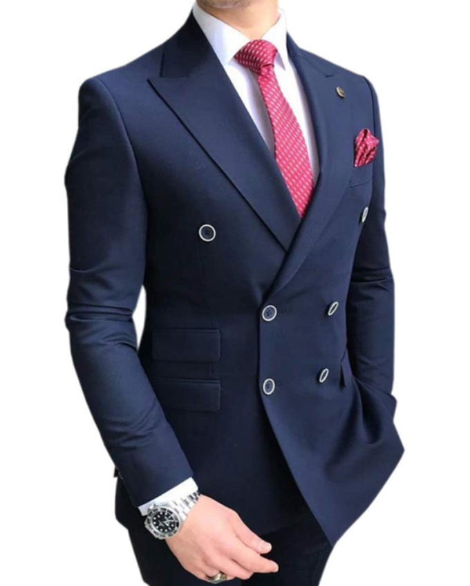 メンズスーツ ビジネススーツ メンズ ダブルスーツ 2点セット バイカラー 男の子 大きいサイズ 結婚式 入学式 卒業式 二次会 パーティー オールシーズン 春夏 秋冬 高校生 成人の日 紳士 紳士服 通勤 細身 スリムスーツ 送料無料