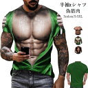 tシャツ 半袖 コスプレ 仮装 コスプレ 筋肉服 マッチョ 偽筋肉 レイヤード風 3D tシャツ 偽腹筋 グラマー男性 仮装 イケメン筋肉 ハロウィン おもしろ お祭り 新年会 忘年会 宴会 夏物 送料無料