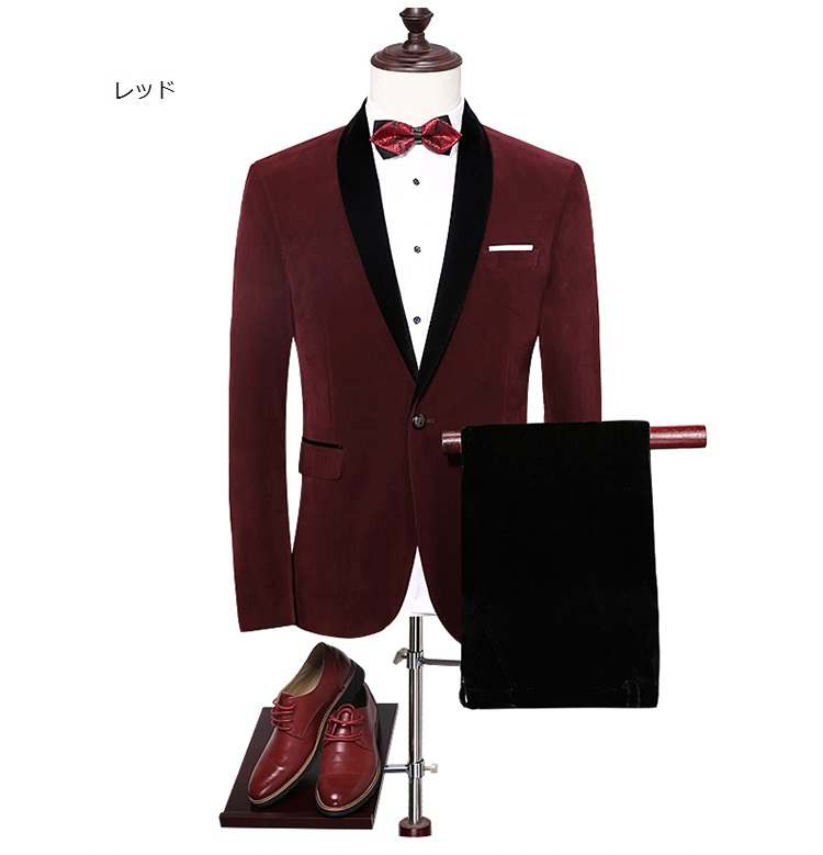 スーツセットアップ　スーツ　秋冬　春　ワンボタン,かっこいいスーツ ネイビー　ワインレッド　防寒　セットアップスーツ　パーティースーツ　ホストスーツ　結婚式スーツ　2次会スーツ　メンズ　カッコイイスーツ　メンズスーツ 成人式　大人　男性