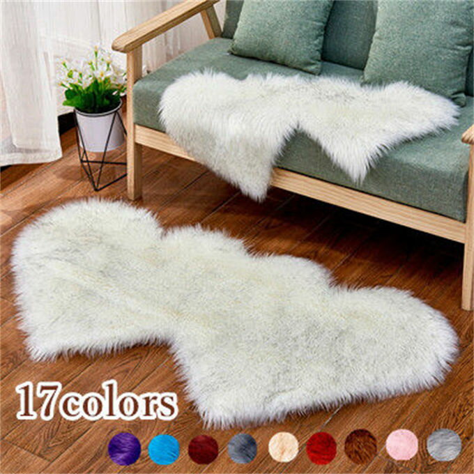 ラグマット フェイクファー 玄関マット ファーマット 防音カーペット 毛足長い インテリア 心型 カーペット 60*120 北欧 ふわふわ 滑り止め 高級感 室内 水洗いできる 新作送料無料