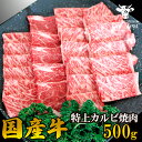 ＼ギフトにも／ 国産牛 特上カルビ 焼肉 BBQ 2~3人 500g やきにく バーベキュー 食材 ギフト 贈り物 プレゼント 御歳暮 御中元 内祝い 贈答