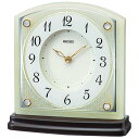 【10%OFFクーポン配布中 8/1〜8/3】 SEIKO セイコークロック 濃茶木 置時計 オニキス BZ365M