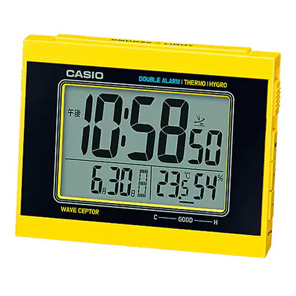 【最大2000円OFFクーポン 4/24 20:00～4/27 9:59】CASIO カシオクロック イエロー 置時計 目覚まし時計 DQD-5000J-9JF