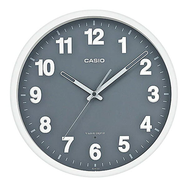 【10%OFFクーポン 6/1 0:00～6/2 9:59】CASIO カシオクロック ホワイト・グレー 掛時計 IQ-1012J-8JF
