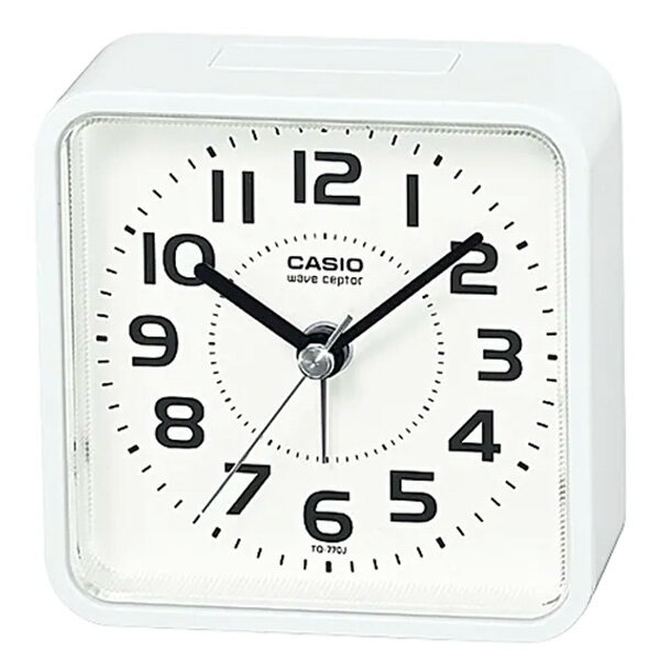 CASIO カシオクロック ホワイト 置時計 目覚まし時計 TQ-770J-7JF