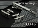【andre courreges】アンドレ・クレージュ カフス ラインブラック シルバー ACC6504 【セットではありません】