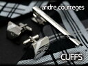 【andre courreges】アンドレ・クレージュ カフス ブラック×ホワイト ボーダー CC6005A 【セットではありません】